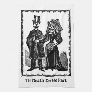 Couple squelette - Serviette de cuisine (personnal