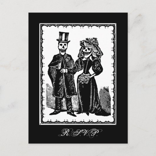 Couple squelettique (RSVP) - Carte postale (Devant)