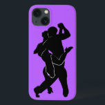 Couple Tanngo Dancers coque iphone<br><div class="desc">Couleurs Personnalisées - Danseurs de Tanngo Couple</div>