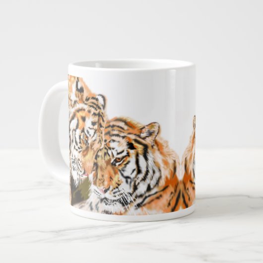 Couple Tiger Café Mug (Devant gauche)