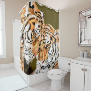 Couple Tiger Douche Rideau