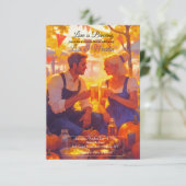 Couple Toasting Fall Invitation (Debout devant)