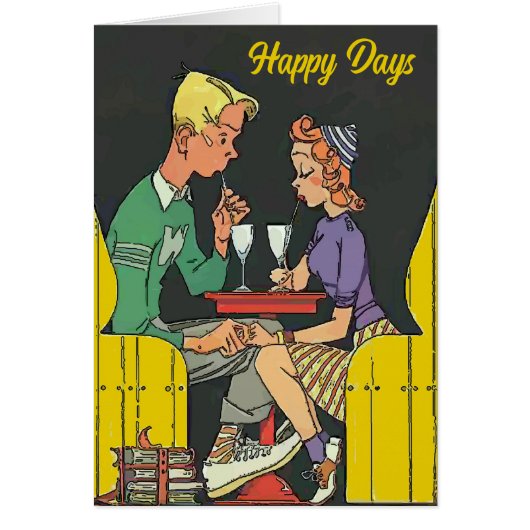 Couple vintage avec soda (Devant)