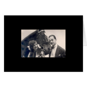 Couple vintage et cheval