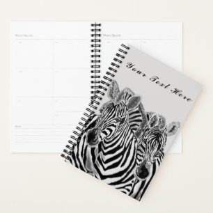Couple Zebra Planner avec texte personnalisé