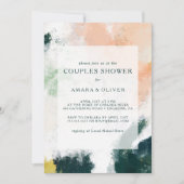 Couples Abstraits colorés Invitation douche (Devant)
