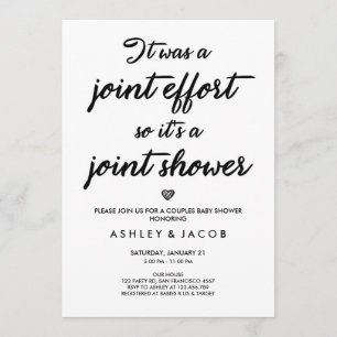 Couples Baby shower invitation Coed Douche Joint