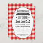 Couples BBQ Baby Douche Invitations (Devant / Derrière)