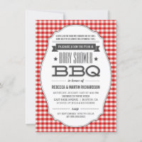 Couples BBQ Baby Douche Invitations
