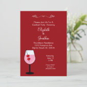 Couples Boissons Mixtes Cocktail Party Invitation (Debout devant)