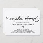 Couples Bridal Shower Invitation - Kraft Kaart (Voorkant / Achterkant)