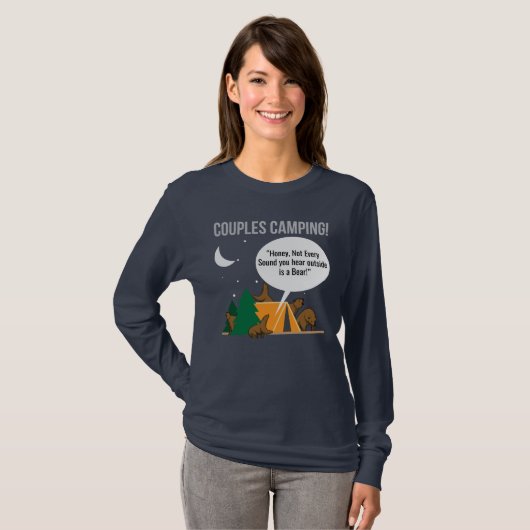 Couples Camping Funny Camper T-shirt (Voorkant volledig)