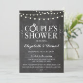 Couples Chalk Chaîne Lumières Invitation (Debout devant)