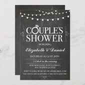 Couples Chalk Chaîne Lumières Invitation (Devant / Derrière)