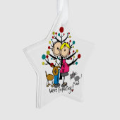 Couples, chien, et ornement dans l'expectative (devant)