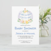 Couples Citrouilles garçons Baby shower Invitation (Debout devant)