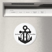 Couple's Custom H Initiaal Anker Cruise Door Magneet (Insitu (Vaatwasser))