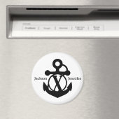 Couple's Custom X Initiaal Anker Cruise Door Magneet (Insitu (Vaatwasser))