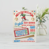 Couples de baseball Baby Shower Invitations (Debout devant)