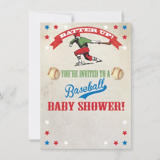 Couples de baseball Baby Shower Invitations (Dos)