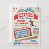 Couples de baseball Bébé Révéler les invitations à (Devant)