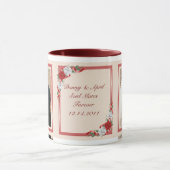 Couples de roses rouges et blanches Ringer Mug (Centre)
