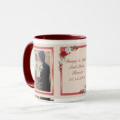 Couples de roses rouges et blanches Ringer Mug (Devant gauche)