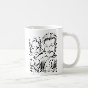 Couples de tasse de caricature de NYJTL
