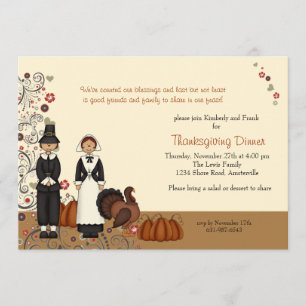Couples de thanksgiving - invitation de vacances