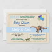 Couples Dinosaur Baby shower C'est un Invitation b (Devant)