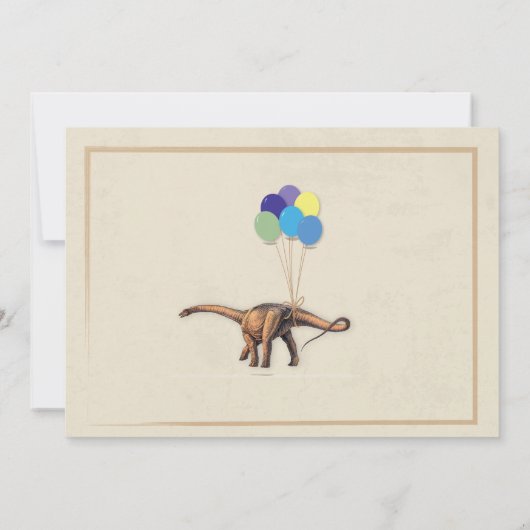Couples Dinosaur Baby shower C'est un Invitation b (Dos)