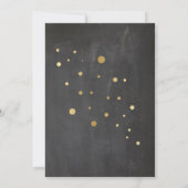 Couples d'or Douche Polka Dot Chalk Invitation (Dos)