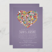 Couples Douche Foodies Invitation de la fête du co (Devant / Derrière)