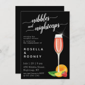 Couples Douche Nibbles Nightcaps Budget Invitation (Devant / Derrière)