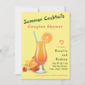 Couples Douche Summer Cocktails Invitation (Devant)