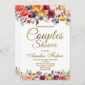 Couples Douche Uitnodiging, Trouwdouche Kaart (Voorkant / Achterkant)