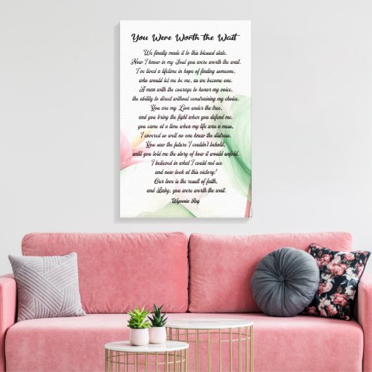 Couples et Amants Texte sur Toile d'Art (Insitu(Salon))