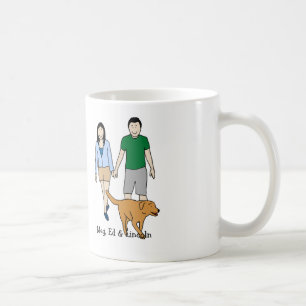 Couples et chien personnalisés de tasse de bande