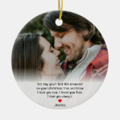 Couples First Christmas Girlfriend Anniversary Keramisch Ornament (Voorkant)