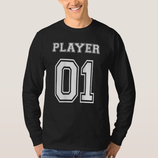 Couples Gamer Gaming Player 01 Print on back King T-shirt (Voorkant)
