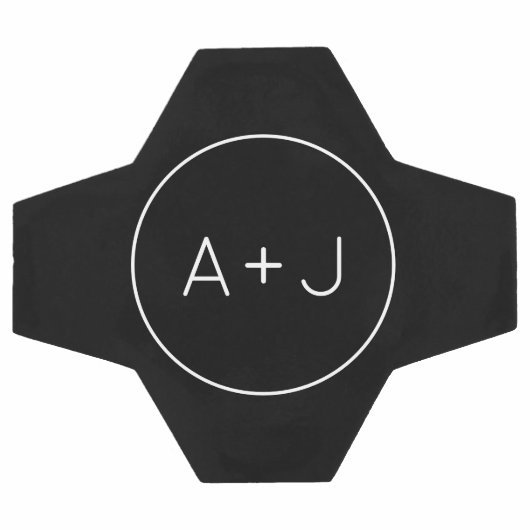 Couples Initiales Monogramme circulaire moderne | (Plat)