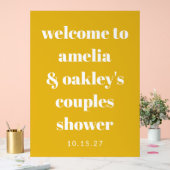 Couples jaunes personnalisés Douche Accueil modern (Mariage)