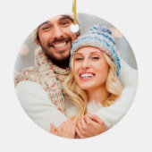Couples mignons Premiers ornements photo de Noël (Dos)