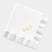 Couple's Monogram Modern Chic Wedding Gold (Gauche)