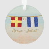 Couples Monogramme Signal Maritime Drapeaux Aquare (dos)