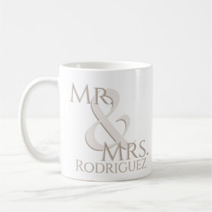 Couples monogrammes Mug pour Fiançailles Mariage