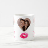 Couples Name XOXO Valentine's Day Custom Photo Mug (Centre)