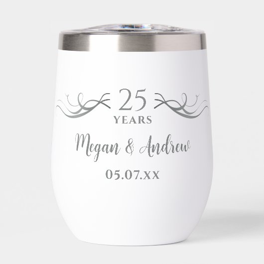 Couples Names 25th Wedding Anniversary Gift (Avant)
