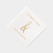 Couples Nom Ampersand Mariage à main or (Droite)