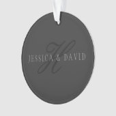 Couples Nom et nom de famille Monogram Dark Grey (devant)